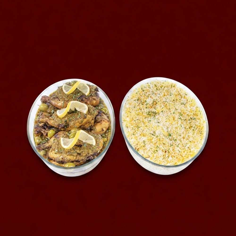 Tajine Chicken Olives With Saffron Rice