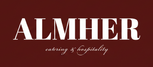 ALMHER Logo blanc sur fond #490002